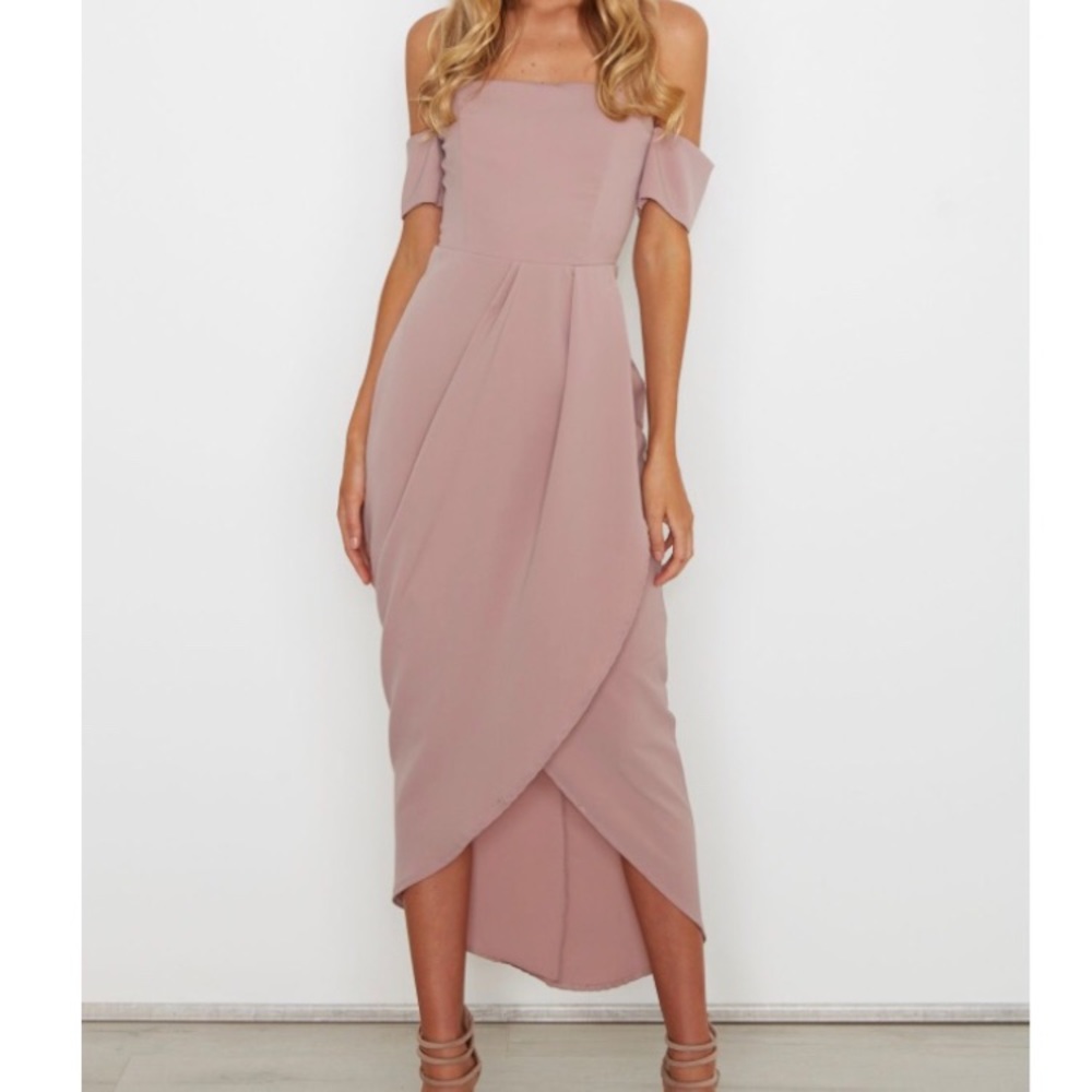 NWT Mauve off the shoulder dress